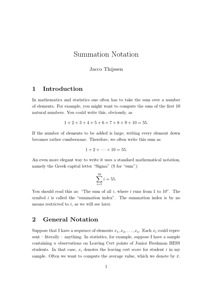 Sum Of Series Pdf Download Free Pdf Summation Mathematical Concepts