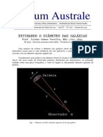 Estimando o Diâmetro Das Galáxias