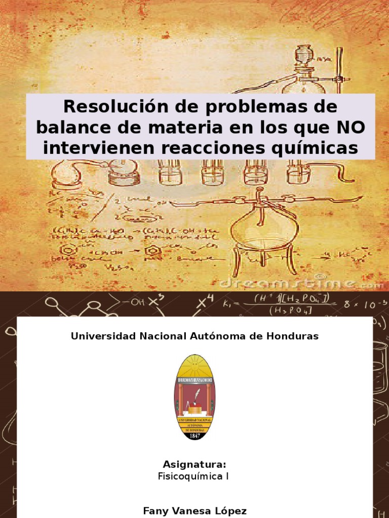 Balance de materia sin Reacción quimica Importar