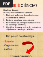 Ciência e Psicologia-Introdução