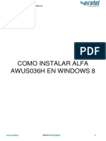 Como Instalar Alfa Awus036h en Windows 8