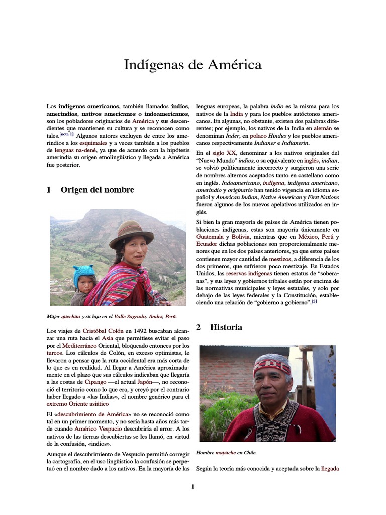 Pueblos Indígenas de América | PDF | Pueblos Indígenas de las Américas ...