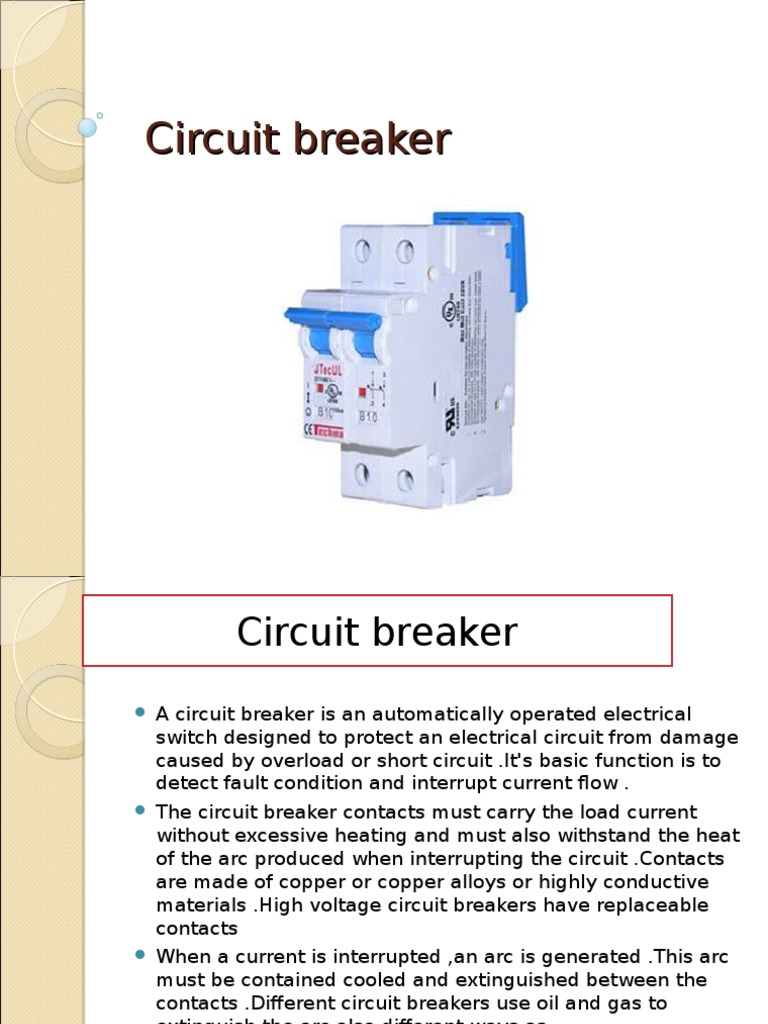 Circuit Breaker.ppt Power (Physics) Equipment