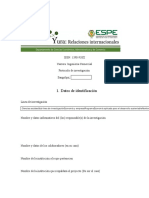 Formato de Elaboración Del Protocolo de Investigación