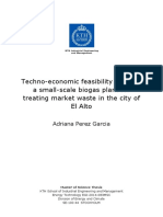 Techno-Economic Feasibility Study of A Small-Scale Biogas Plant For Treating Market Waste in The City of El Alto