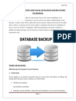 Practical:-2 Study and Usage of Backup and Recovery Technique. Backup