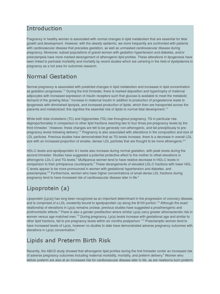 Jurnal Hiperlipidemia Pada Kehamilan | High Density Lipoprotein | Low