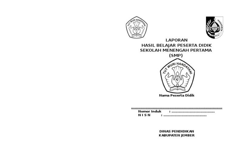 Contoh Cover Raport SMP | PDF
