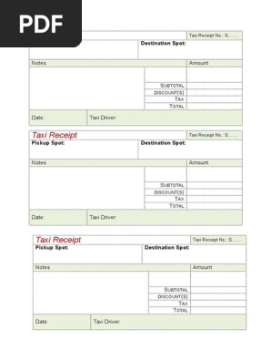 Taxi Receipt