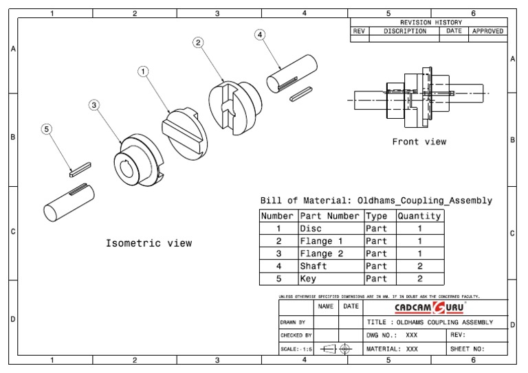 Oldhams Coupling Assembly PDF