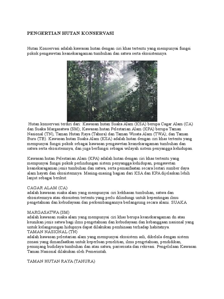 Pengertian Hutan Konservasidocx