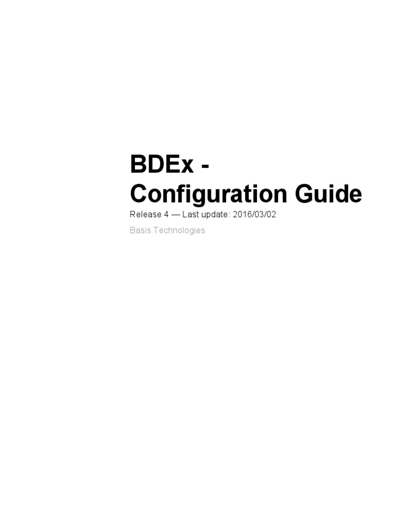 BDEx Configuration Guide Overview | PDF | Invoice | Customer ...