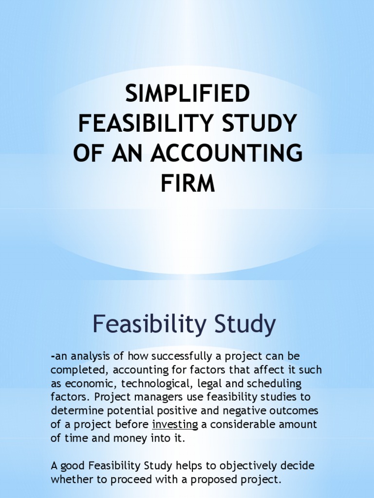 Accounting Firm Feasibility Study | PDF | Feasibility Study | Accounting