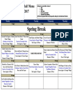 ES Dining Hall Menu - April 2017 