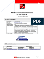 RSA Secured Implementation Guide For VPN Products: 1. Partner Information