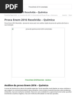 Prova Enem 2016 Resolvida - Química - PROF