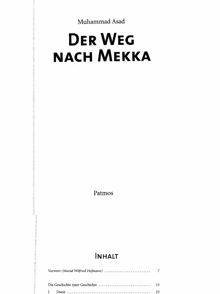 Der Weg Nach Mekka Muhammad Asad - 