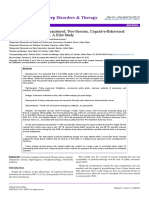 The Effects of a Selfadministered Twosession Cognitivebehavioralintervention for Insomnia a Pilot Study 2167 0277 1000241