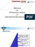 Welcome To Introductory Session of International Baccalaureate (IB)