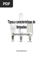 Tipos e Caracteristicas de Lampadas PDF