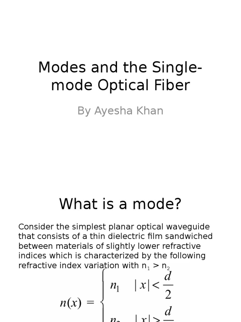 Understanding Single-Mode Optical Fiber | PDF | Waveguide | Optical Fiber