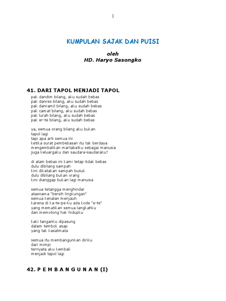 Kumpulan Sajak Dan Pulisi Pdf
