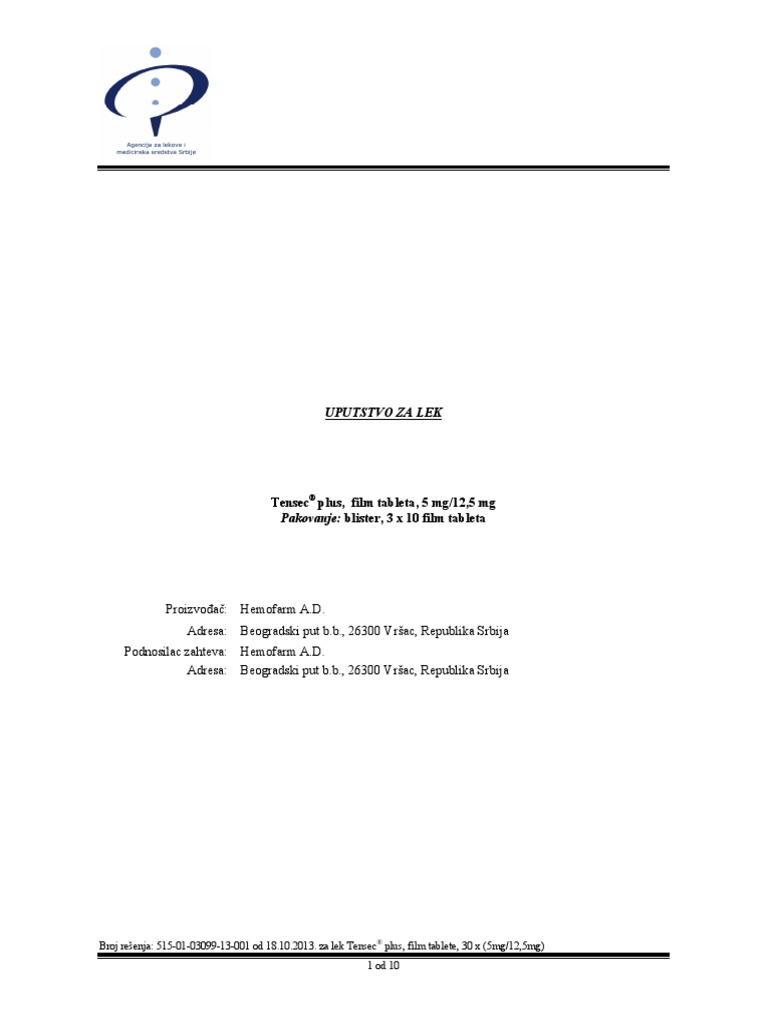 Tensec Plus PDF | PDF