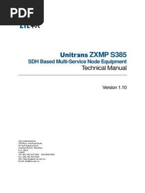 Unitrans ZXMP S385 (V1.10) Technical Manual | PDF | Computer