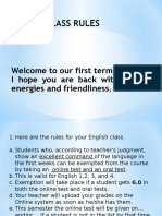 English Class Rules: Welcome To Our First Term 2017. I Hope You Are Back With All Your Energies and Friendliness