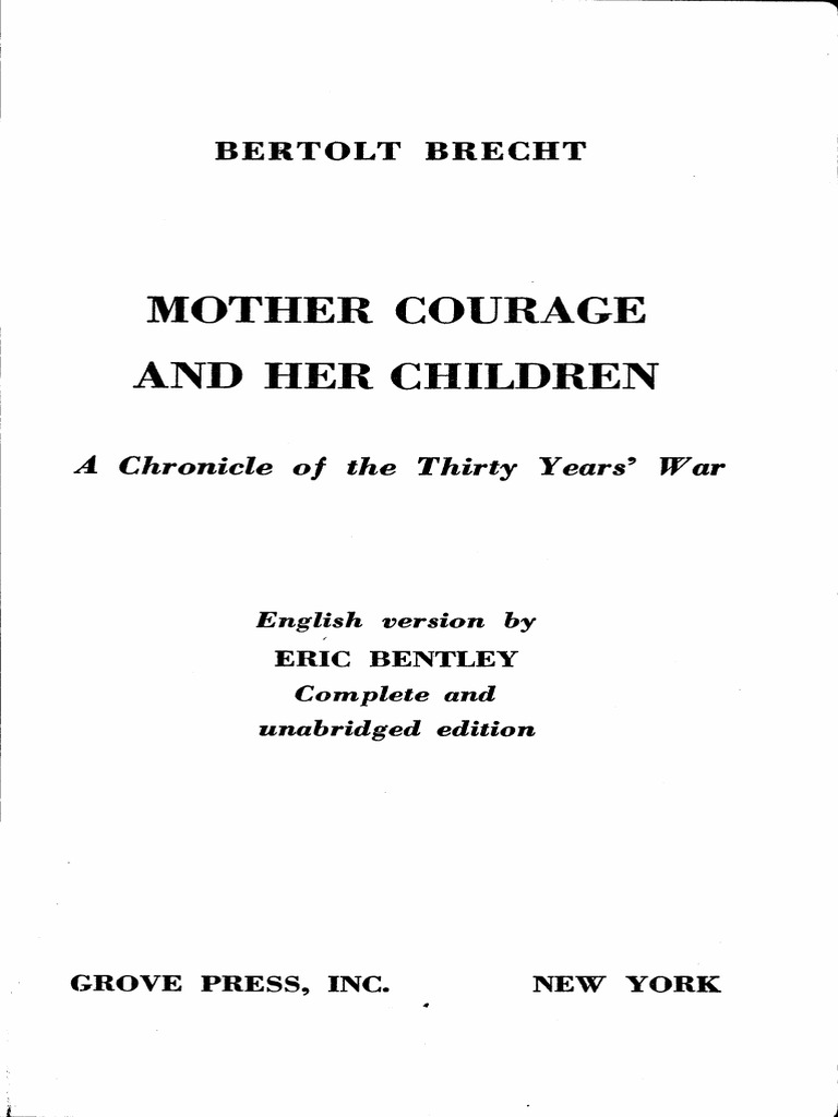 Brecht Bertolt Mother Courage And Her Children Pdf Pdf