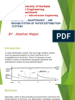 MSc Thesis on Operation, Maintenance and Rehabilitation of Water Distribution Systems