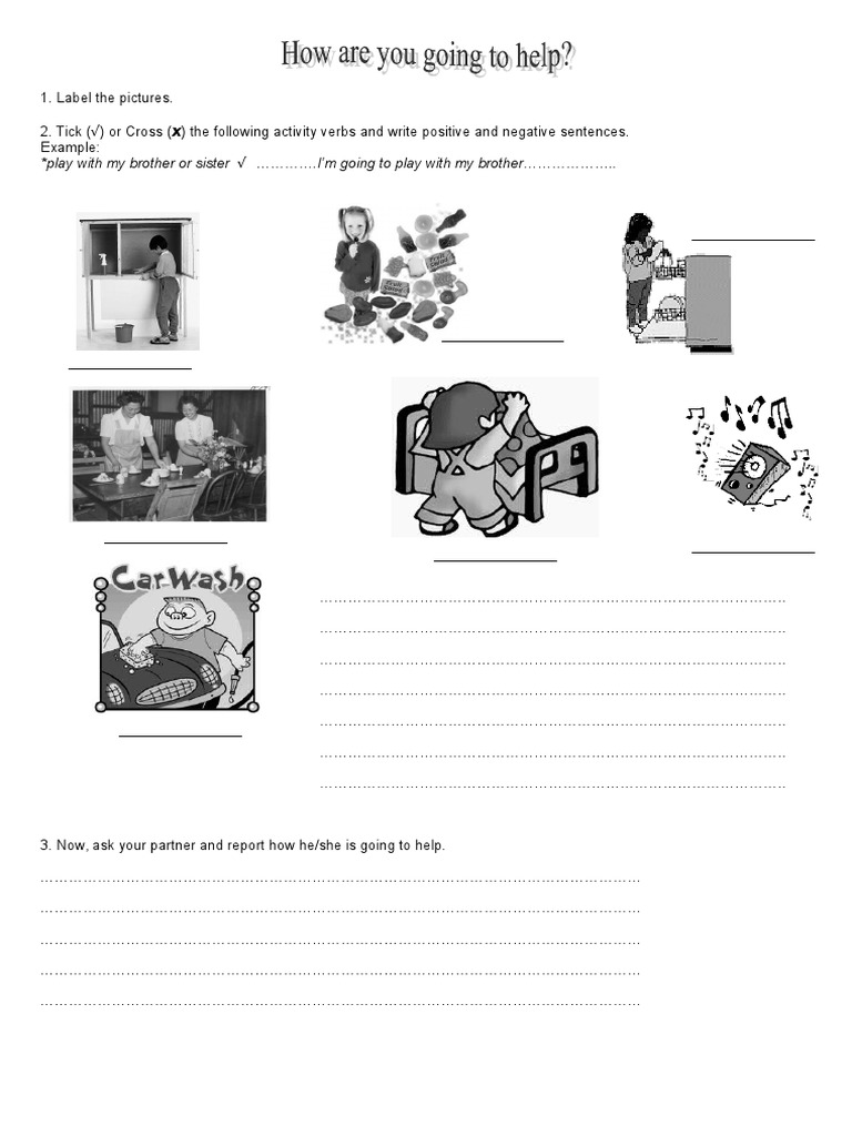 Activity Verbs Practice Worksheet | PDF