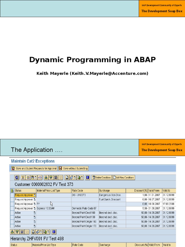 1 - Part 3 - Dynamic Programming in ABAP | PDF | Information Technology |  Computer Engineering