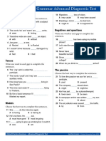 Oxford Practice Grammar 3 - Advanced Diagnostic Test