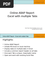 3 - Part 1 - Online ABAP Report - Excel With Multiple Tabs