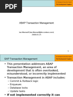 4 - Part 1 - ABAP Transaction Management