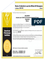 Certificate 600-0109