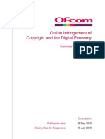 Online Infringement of Copyright and the Digital Economy Act 2010