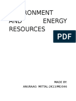 Environment and Energy Resources