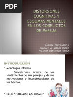 Distorciones Cognitivas y Esquemas Mentales en Los Conflictos de Pareja