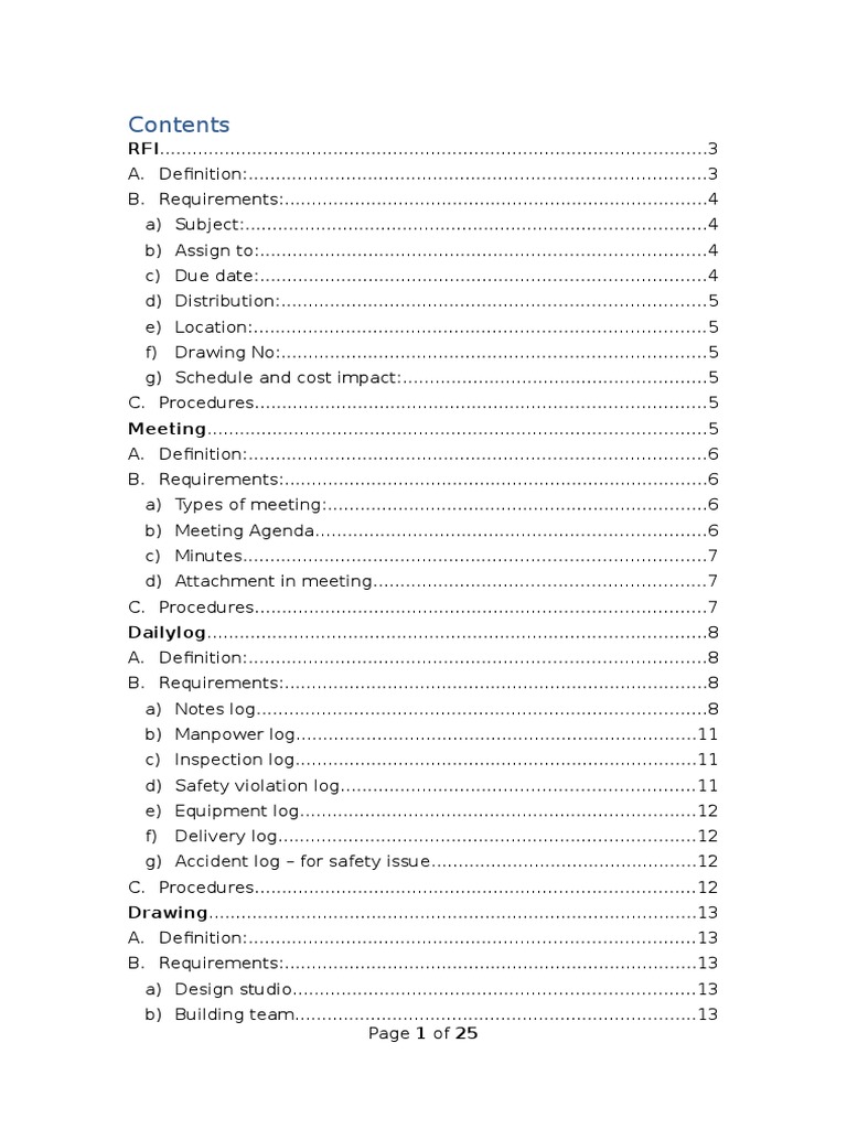 Procore Meeting Minutes and Procedures | PDF | Request For Information ...