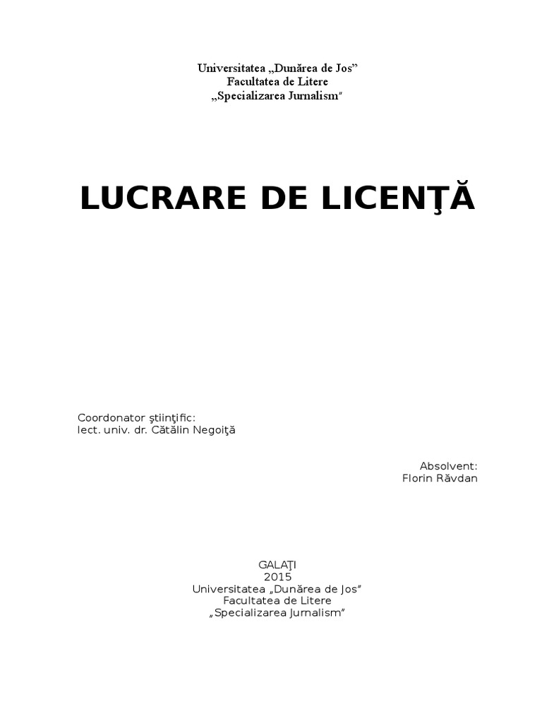 Licenta FR | PDF