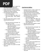 Strand Interview Guidelines