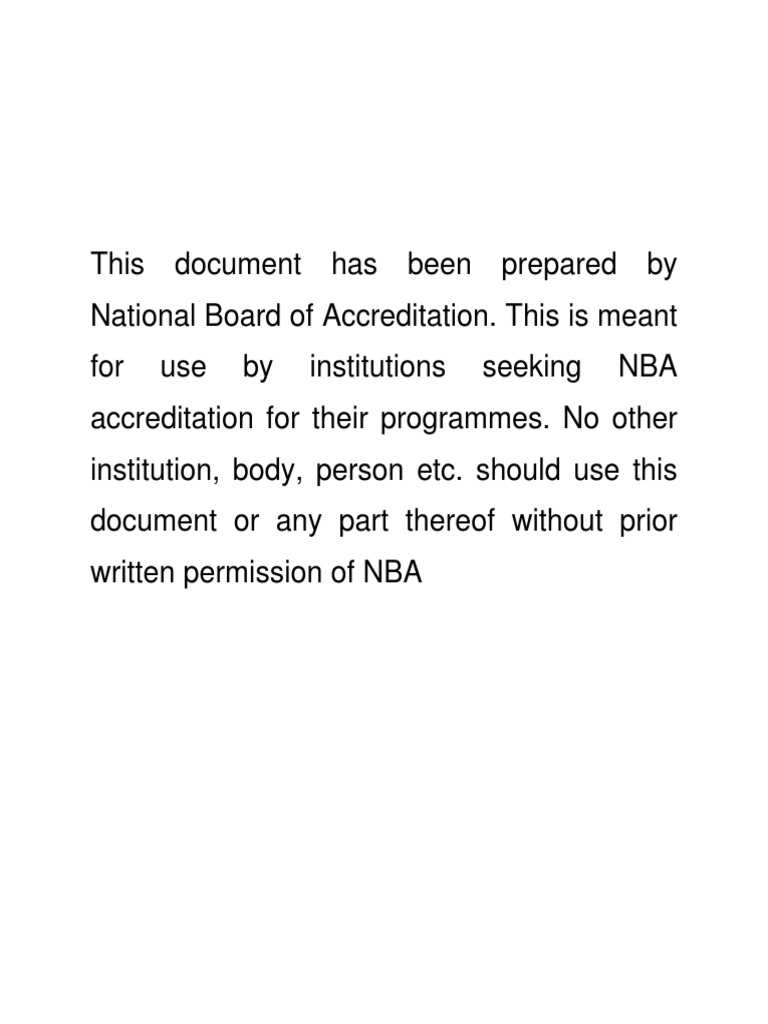 NBA Accreditation Manual 2024 | PDF | Vocational Education ...