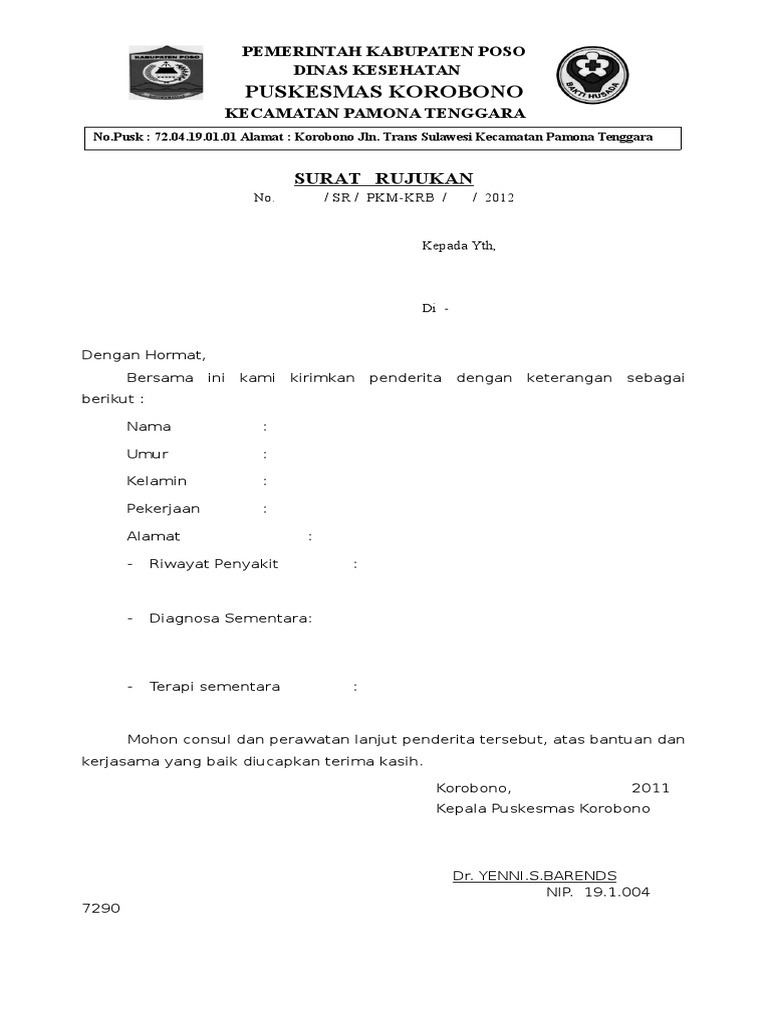 No Rujukan Surat Rasmi