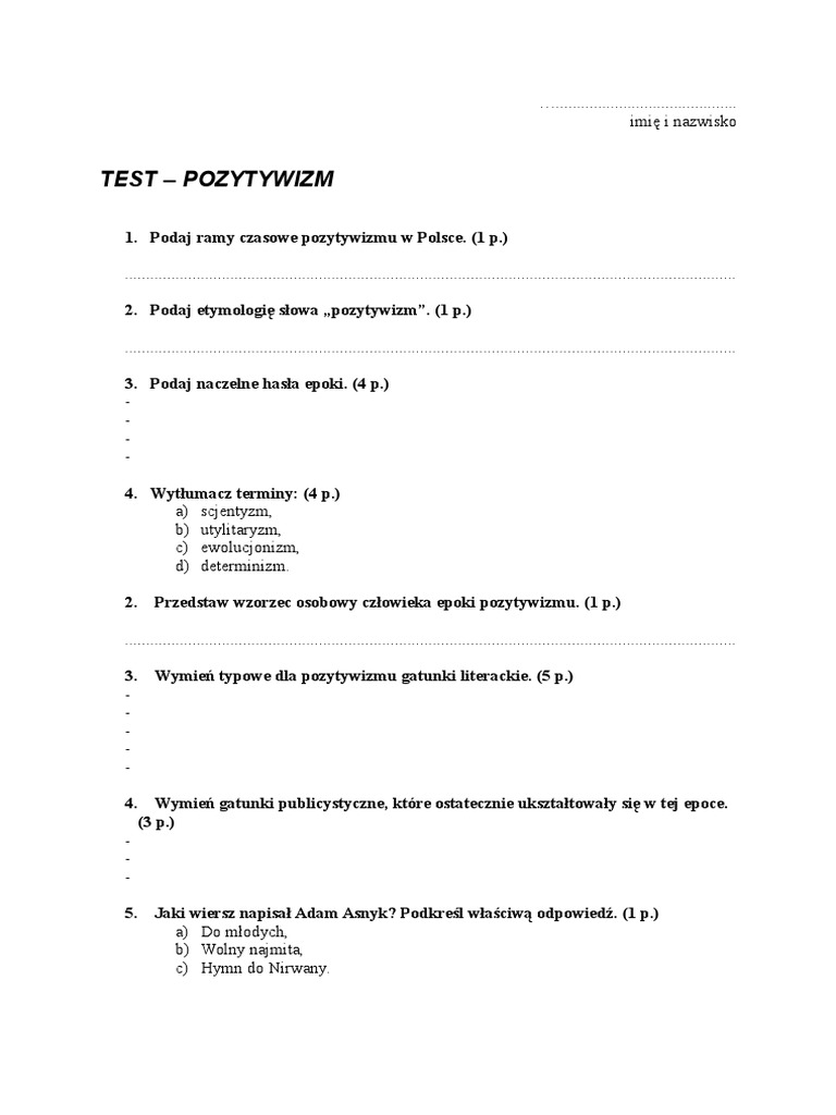 Ludzie Bezdomni Test Ze Znajomości Lektury