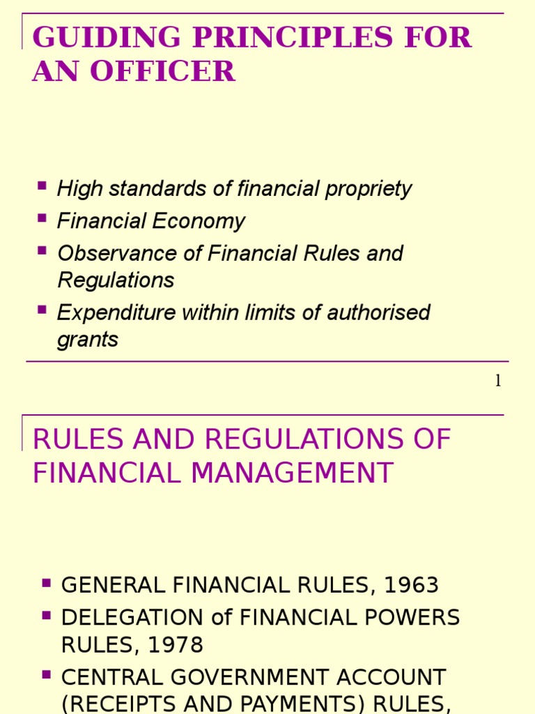 Guiding Principles For An Officer PDF Cheque Budget