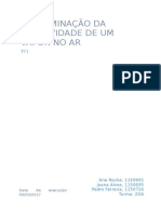 TC1 - Determinação Da Difusividade de Um Vapor No Ar