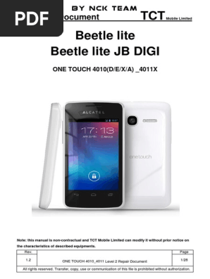 Alcatel One Touch 4010_OT4011 L2 Service Manual