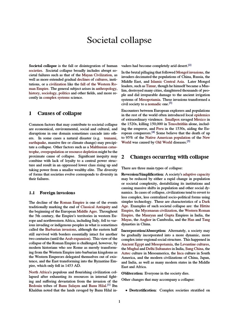 Societal Collapse PDF